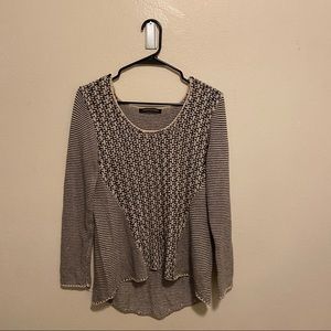 Foreign Exchange patterned knit sweater